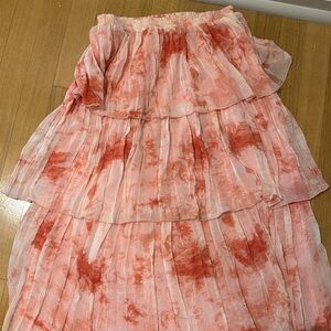 Pink/orange/coral flowy skirt